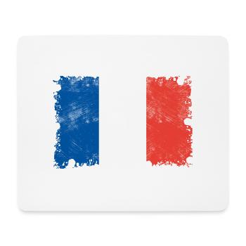 Drapeau de la France, France, drapeau de la France - Tapis de souris (format paysage) - blanc - Devant