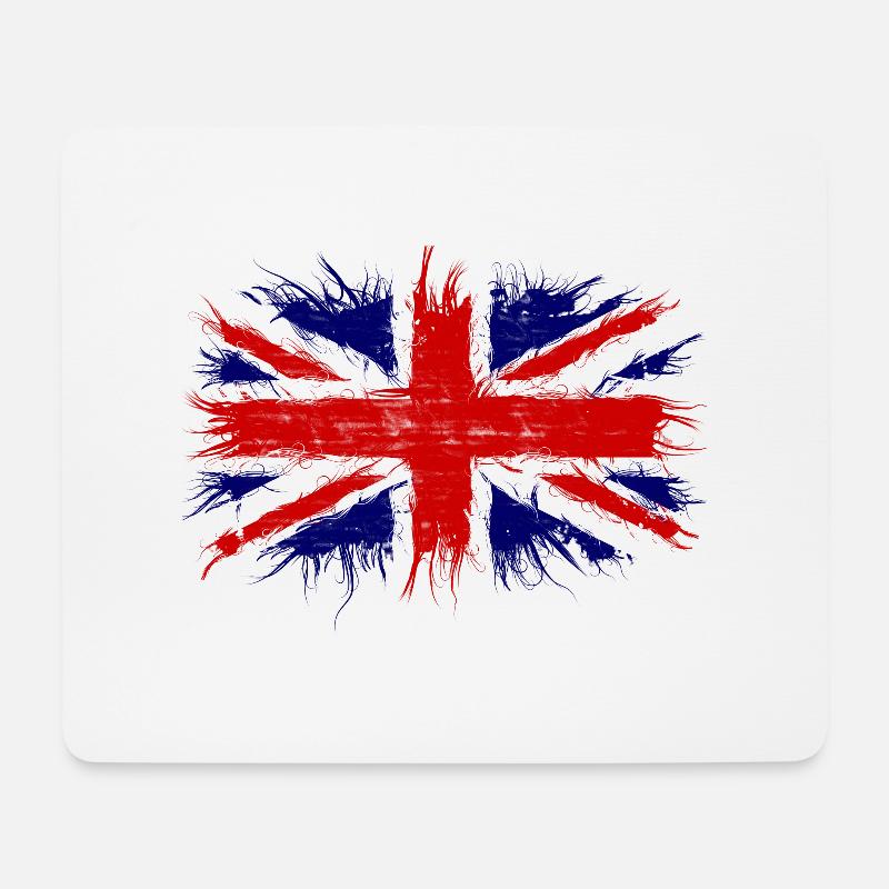 Großbritannien Flagge, Englandfahne, great britain - Mousepad (Querformat) - Weiß
