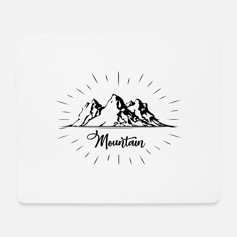 Mountain mountain - Mouse Pad (horizontal) - white