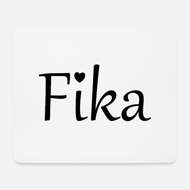 Fika Heart | Coffee Cake Calm Time-Out - Mousepad (Querformat) - Weiß