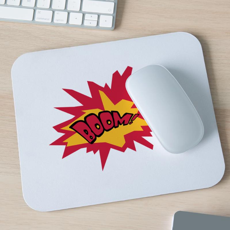 boom text fire flame hot tnt dynamite explode Mouse Pad (horizontal)