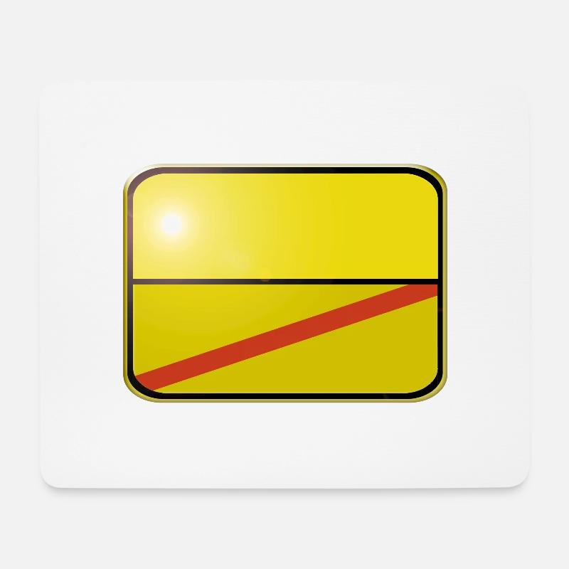 Ortsschild blanko - Mousepad (Querformat) - Weiß