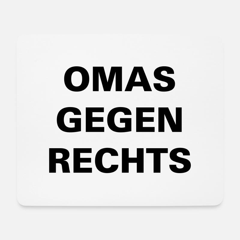 OMAS GEGEN RECHTS - Mousepad (Querformat) - Weiß