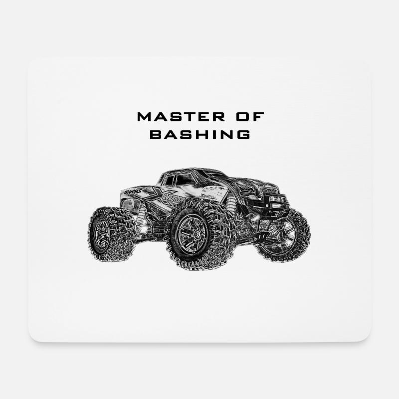 X Maxx Bashing RC Moster Traxxas Modellbau Truck - Mousepad (Querformat) - Weiß