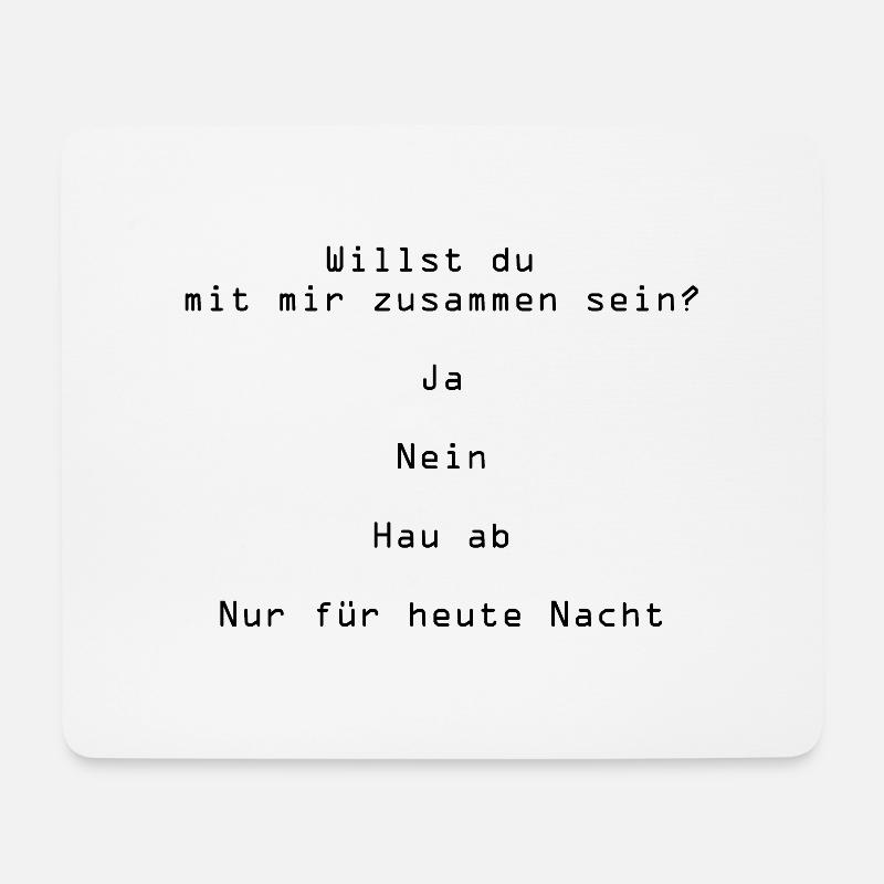 willst du mit mir zusammen sein? - Mousepad (Querformat) - Weiß