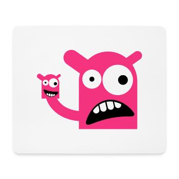 Ein Monster mit einer Monster-Puppe - Mousepad (Querformat) - Weiß - Vorne