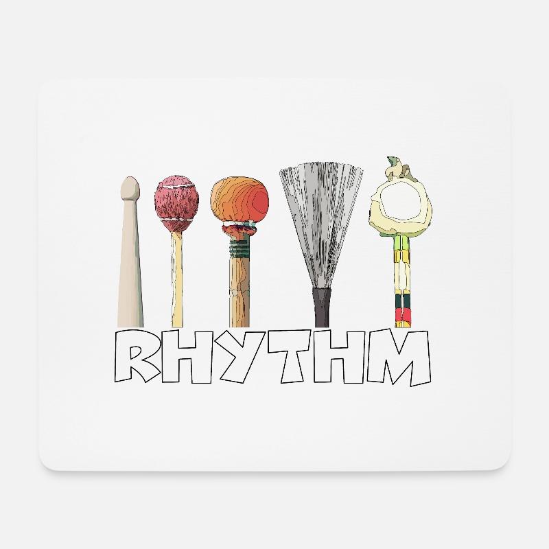 Rhythm - Mousepad (Querformat) - Weiß