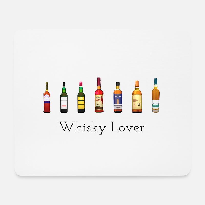 Whisky Lover - Mousepad (Querformat) - Weiß