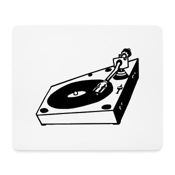 turntable - Mousepad (Querformat) - Weiß - Vorne