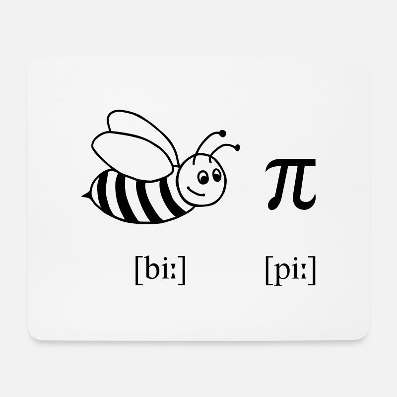Bee Pi - Mousepad (Querformat) - Weiß