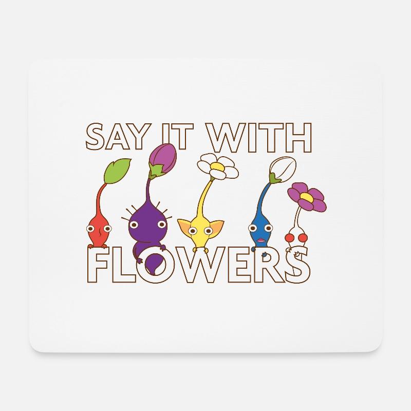 Say it with flowers - Mouse Pad (horizontal) - white