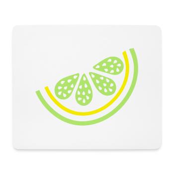 Stück Limette Zitrusfrüchte - Mousepad (Querformat) - Weiß - Vorne