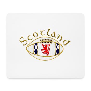 Scotland saltire and red lion rugby sports ball - Mouse Pad (horizontal) - white - Front