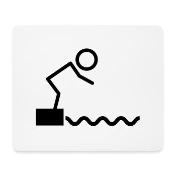 swimming_f1 - Mousepad (Querformat) - Weiß - Vorne