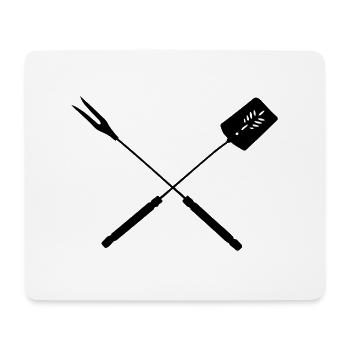 barbecue - Tapis de souris (format paysage) - blanc - Devant