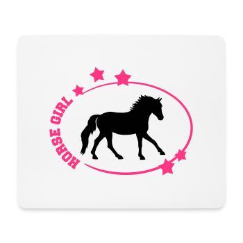Horse Girl T-shirt/ Hoodie Design - Mouse Pad (horizontal) - white - Front