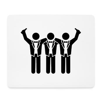 bachelor_crew__f1 - Tapis de souris (format paysage) - blanc - Devant