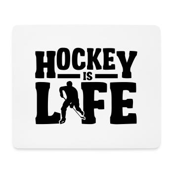 Hockey is Life - Mousepad (Querformat) - Weiß - Vorne
