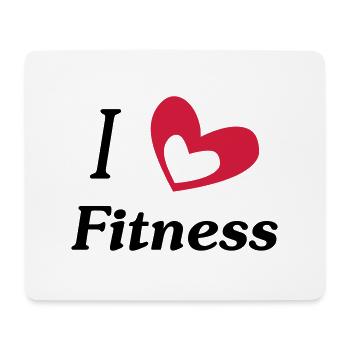 i love fitness - Mousepad (Querformat) - Weiß - Vorne