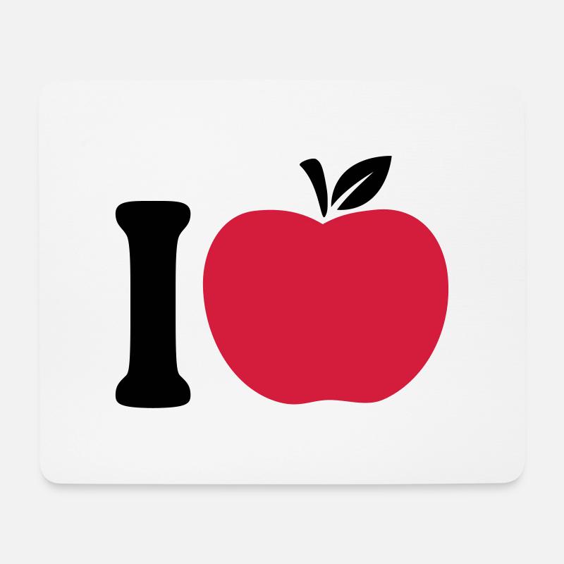 I Love Apple - Mousepad (Querformat) - Weiß