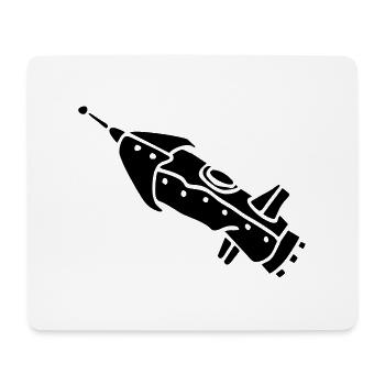 space shuttle space ship Rakete rocket satellite - Mousepad (Querformat) - Weiß - Vorne