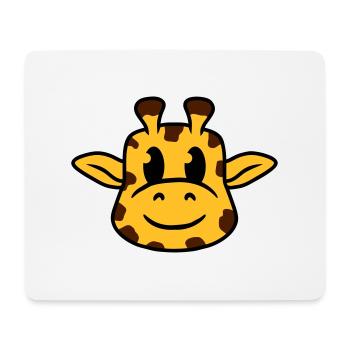 Lustige coole glückliche Giraffe Kopf Gesicht Tier - Mousepad (Querformat) - Weiß - Vorne