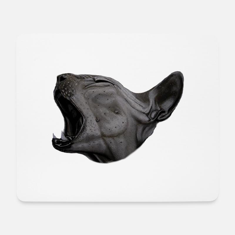 Sphynx-Porträt - Mousepad (Querformat) - Weiß