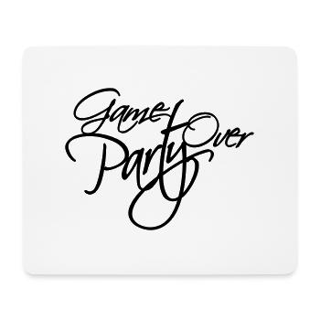 Game Over Party Text logo - Mouse Pad (horizontal) - white - Front