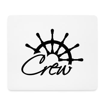 Crew Steuerrad Rang Logo - Mousepad (Querformat) - Weiß - Vorne