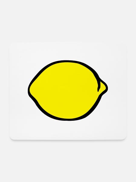 Zitrone - Mousepad (Querformat) - Weiß