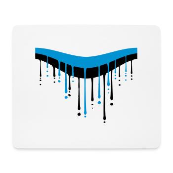 Estland weiss schwarz blau tropfen graffiti pinsel - Mousepad (Querformat) - Weiß - Vorne