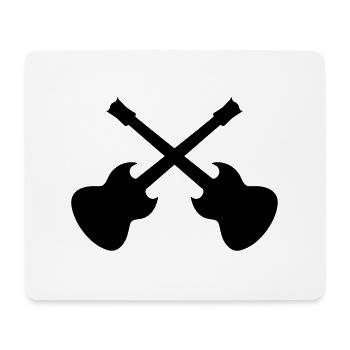 guitares - Tapis de souris (format paysage) - blanc - Devant