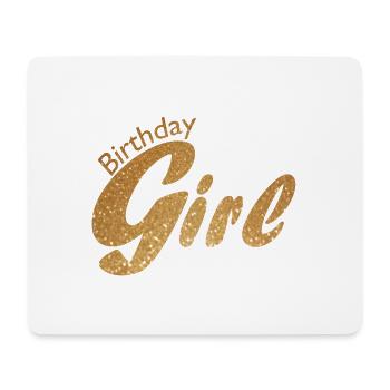 Birthday Girl - Mousepad (Querformat) - Weiß - Vorne