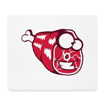 comic cartoon fleisch gesicht augen mund lustig ha - Mousepad (Querformat) - Weiß - Vorne