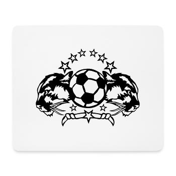 Fußball Cougar Logo Sportball - Mousepad (Querformat) - Weiß - Vorne