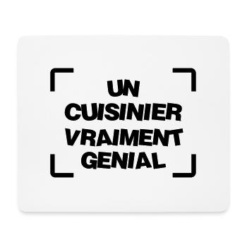 Cuisinier / Cuisine / Chef / Cuisinière / Cuistot - Tapis de souris (format paysage) - blanc - Devant