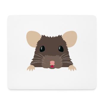 Joli rat raté - Tapis de souris (format paysage) - blanc - Devant