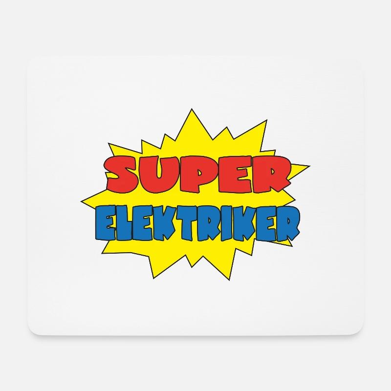 Super elektriker - Mouse Pad (horizontal) - white