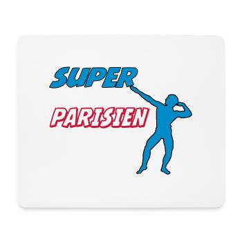 Super parisien - Tapis de souris (format paysage) - blanc - Devant