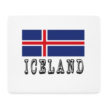 Iceland Flag - Mousepad (Querformat) - Weiß - Vorne