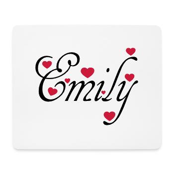 ♥ټI Love Emily-Vector Cute Confession Designټ♥ - Mouse Pad (horizontal) - white - Front