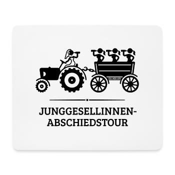 Junggesellinnen-Abschiedstour Mit Trecker (JGA V2) - Mousepad (Querformat) - Weiß - Vorne