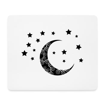 mond_sterne_002 - Mouse Pad (horizontal) - white - Front