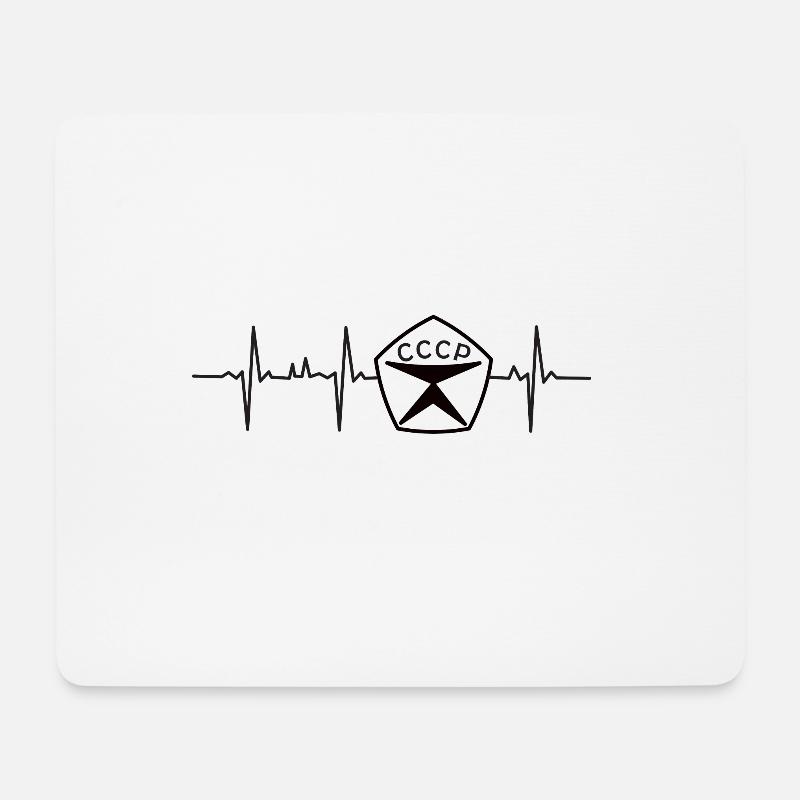 My Heart beats for СССР UDSSR - Mousepad (Querformat) - Weiß