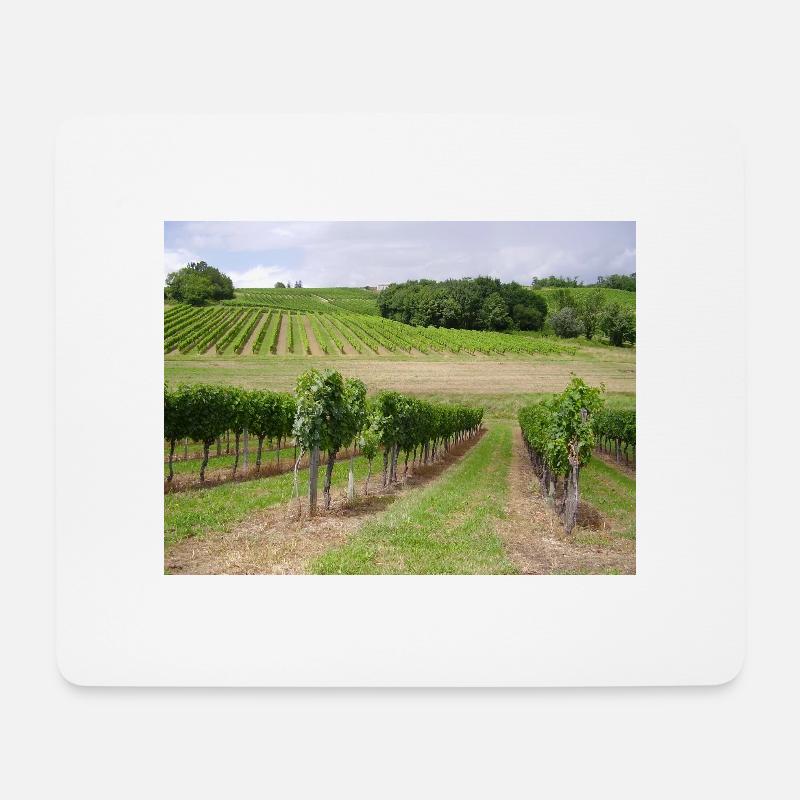 Weinberge - Mousepad (Querformat) - Weiß