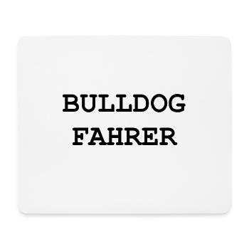 Bulldog Fahrer - Mousepad (Querformat) - Weiß - Vorne