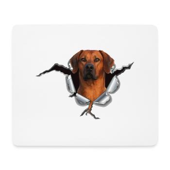 Rhodesian Ridgeback auf Metall - Mousepad (Querformat) - Weiß - Vorne