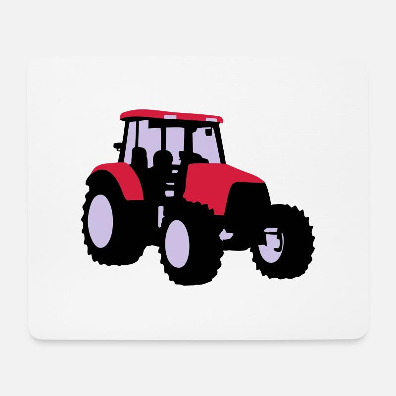 Traktor - Mousepad (Querformat) - Weiß