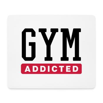 GYM ADDICT - Mousepad (Querformat) - Weiß - Vorne