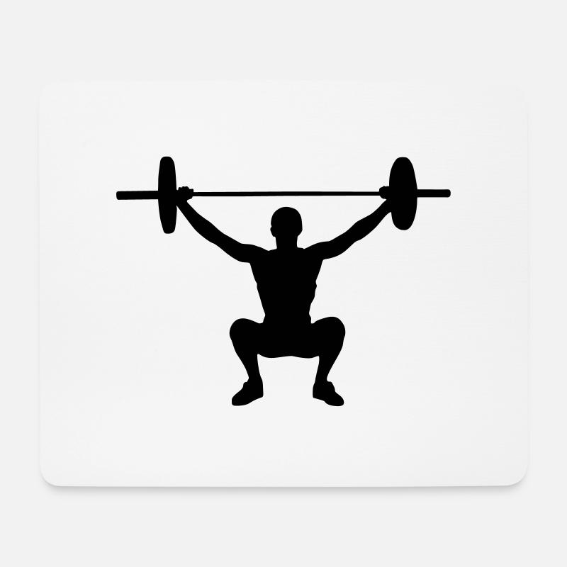 Lifting Weights - Mousepad (Querformat) - Weiß